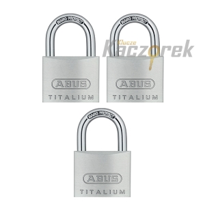 Visací zámek Abus 416 - 727TI/40 TRIPLES - 3 visací zámky hliníkové TITALIUM v systému 1 klíče - blistr