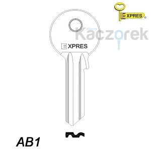 Expres 002 - surový mosazný klíč - AB1