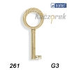 Nábytek 014 - 261 - G3 zlatá kulatá - surový klíč