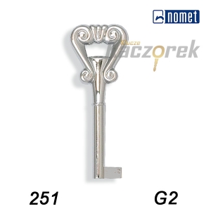 Nábytek 005 - 251 - G2 retro nikl - surový klíč