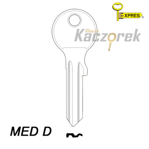 Expres 518 - surový ocelový klíč - MED D