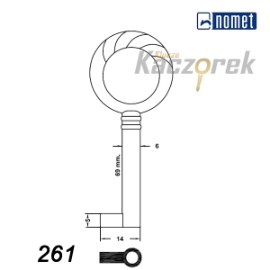 Nábytek 014 - 261 - G3 zlatá kulatá - surový klíč
